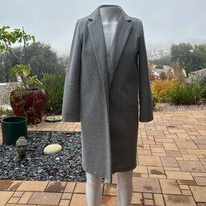 - Zara gray trench coat blazer buttonless open front sz L